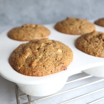 zucchini nut muffins with einkorn flour