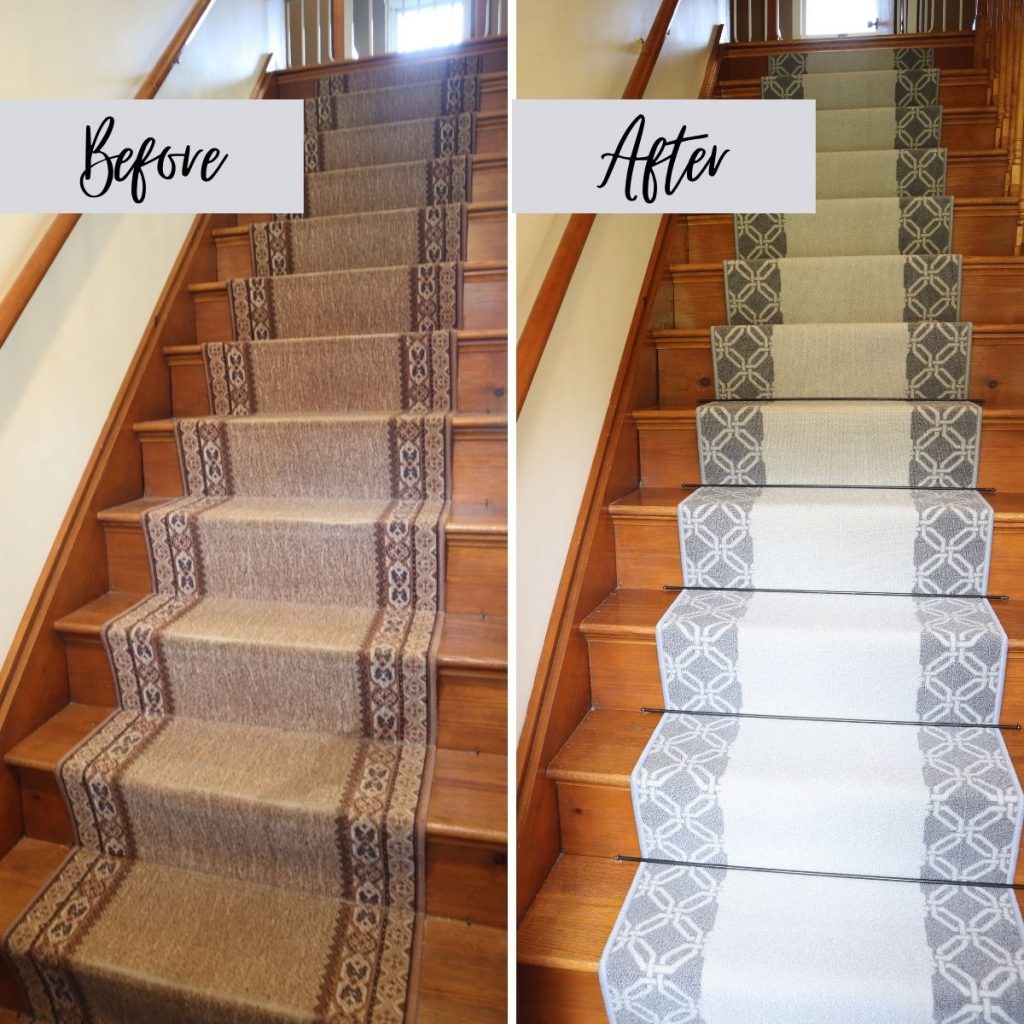 How to Replace a Stair Runner - Little Maine Farmhouse